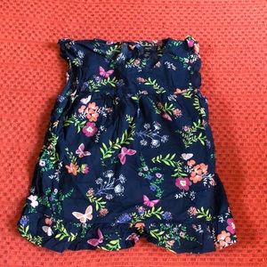 Navy / floral blouse